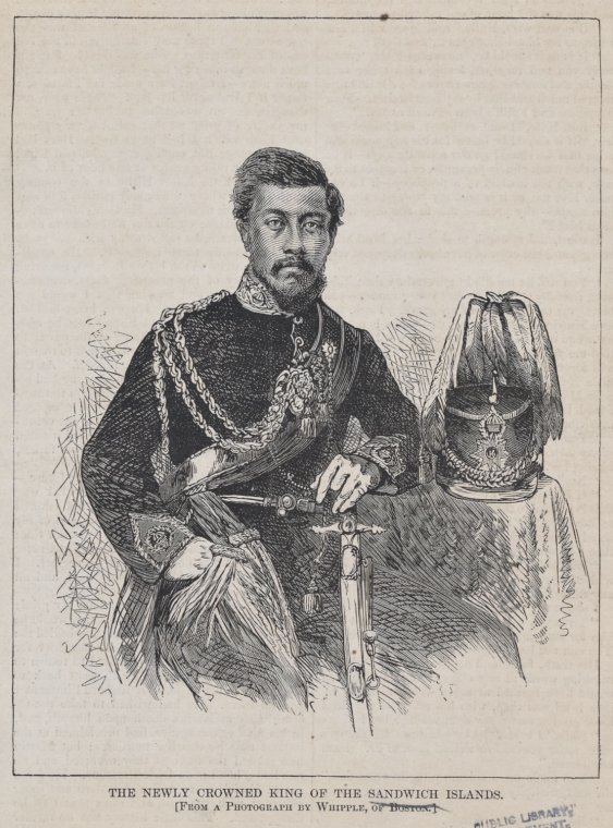 The newly crowned King of the Sandwich Islands. Kamehameha IV, King of the Hawaiian Islands, 1834-1863. 